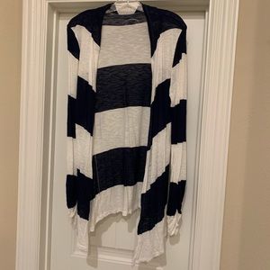 Navy and White Stripped Cardigan